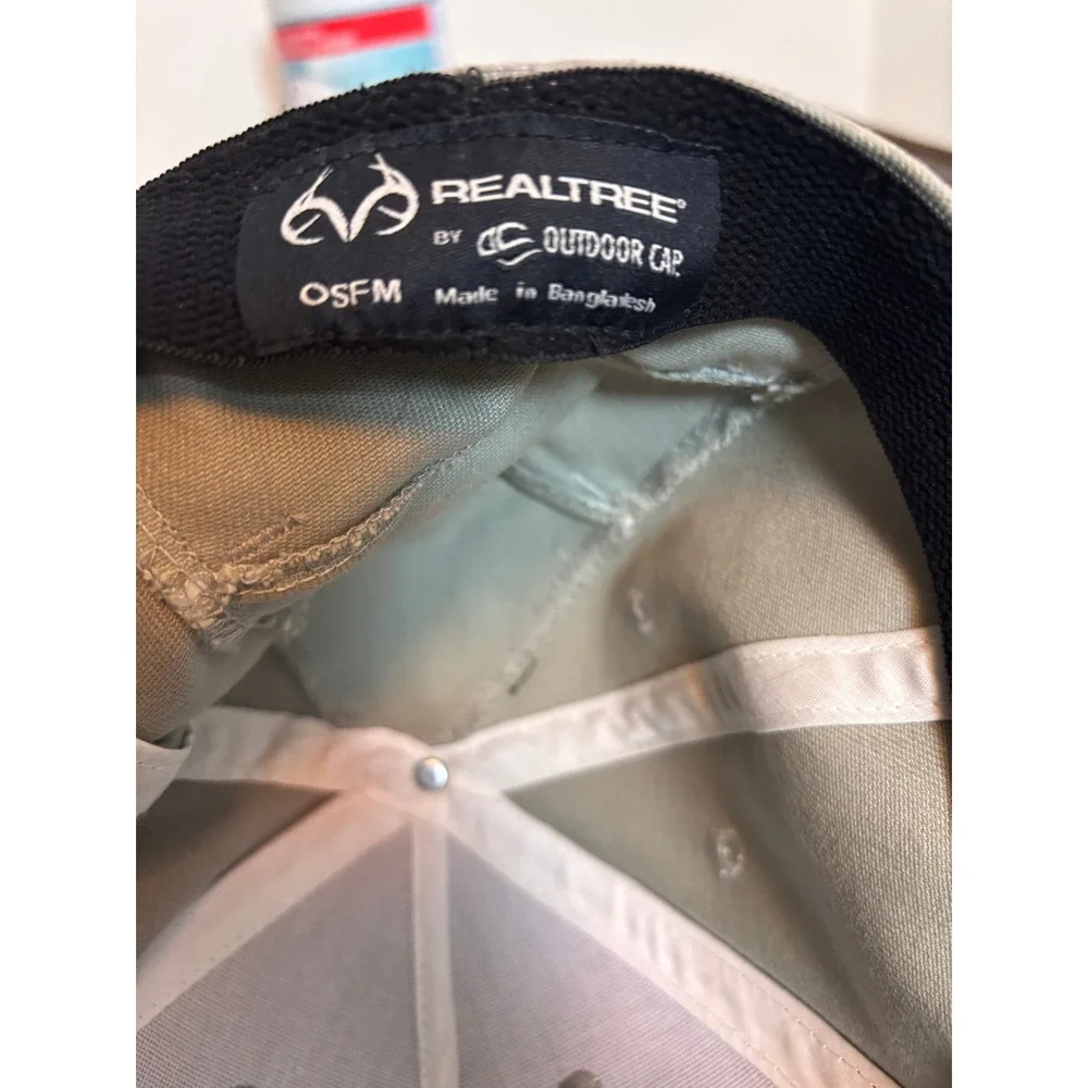 Realtree Fishing Baseball Cap Mens OSFM Tan‎ Good Stretch Fit Hat ## READ##